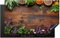 KitchenYeah© Herdabdeckplatte Einteilig Abdeckplatten Cerankochfeld Abdeckung Ceranfeld Herdplattenabdeckung Induktionsmatte Lavendel - Blumen - Kräuter - Gewürze - Holzschnitt - 83x51 cm