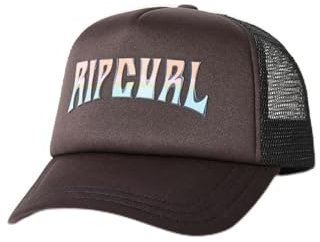RIP CURL Trucker-Kappe für Kinder, gemischtes gebogenes Visier, verstellbar, Snapback, Schwarz , Einheitsgröße