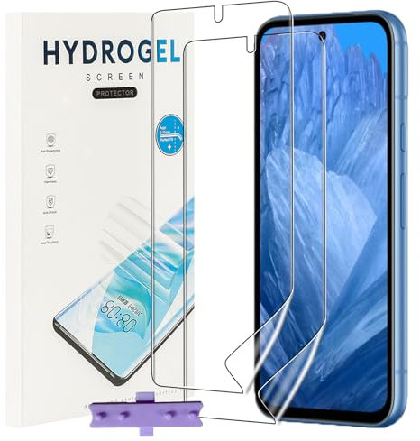 NUCNOK 2 Pack Protector de Pantalla para Google Pixel 8A (No Cristal Templado),Película de Hidrogel Flexible HD,Sin Burbujas,Fácil de Instalar,Compatible con Huellas Dactilares