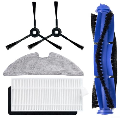 Ersatzteile für Blaupunkt, BlueBot, Xtreme BPK-VCBB1XTE, VRillo J300 Roboter-Staubsauger (1 Hauptbürste, 1 Filter, 1 Wischtuch, 2 Seitenbürsten)