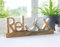 Dekoleidenschaft Schriftzug Relax aus Mangoholz & Aluminium, 32 cm breit, Aufsteller, Deko-Buchstaben, Wohnzimmer-Dekoration aus Holz, Holzbuchstaben, Holzschriftzug, Dekoschriftzug