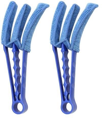 2 Pieces Blind Cleaning Tools, Claw Cleaning Brush, Microfiber Duster, Curtain Cleaner, Car Air Conditioning Vent Cleaning Brush, Fiber Cleaner, Sponge Blind Cleaner Duster Tool, Gap Cleaning Tool