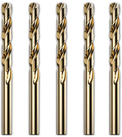Happyaer Lot de 5 forets hélicoïdaux HSS M42 de 8 mm à haute teneur en cobalt pour perçage en acier inoxydable, bois, métal