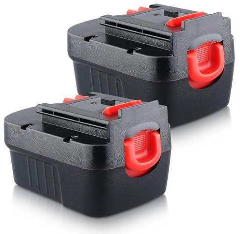 2P 4800mAh HPB14 Batery NI-MH Replacement for Black and Decker 14.4v battery FSB14 FS140BX A1714 499936-34 499936-35 BD1444L Compatible with Black and Decker 14.4V Battery Cordless Power Tools