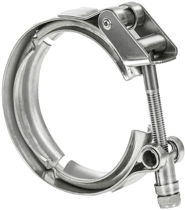 Morsetto A V-Band A Sgancio Rapido da 1,5-6 Pollici in Acciaio Inossidabile 304 Morsetto A V-Band for Tubo di Scarico Turbo - Solo Clip, Flangia Non Inclusa(2.75 inch)