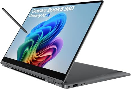 Samsung Galaxy Book5 (360) Copilot+ Laptop with S Pen| 15.6 Inch FHD AMOLED Touch Display | Intel Core Ultra 7| 16 GB RAM | 1 TB SSD | Windows 11 | Aluminium Grey | Works with Galaxy Phone & Tab