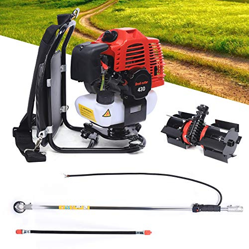 43cc Rucksack mit Langer Reichweite Benzin,2 Stroke Backpack Gas Garden Brush Cutter Grass Trimmer Lawn Mower 3 in 1,für Parks, Wohngebäude, Einkaufszentren, Rasenflächen, landwirtschaftliche Flächen