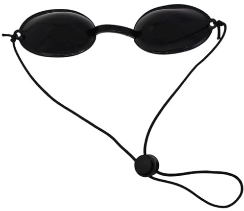 Gafas de Solarium, Gafas Protección para Tratamientos de Belleza y Láser, Gafas de Seguridad Ajustables con Banda Elástica, Protección UV Contra Rayos UVA y UVB, para Uso Profesional y Doméstico