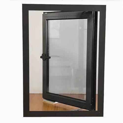 Genérico Ventana abatible de Montaje Empotrado,Ventana corredera de Apertura Izquierda con manija de Bloqueo,Ventana de Vidrio Templado for graneros de Casas de Juegos de baño(60x80cm/23.62x31.5'')