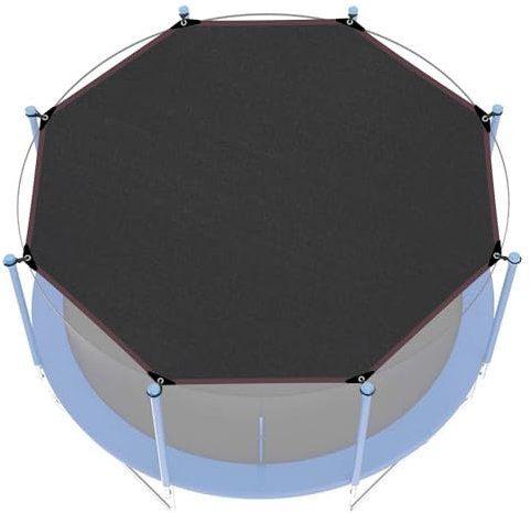 Trampolin Sonnenschutz Abdeckung Ø 305cm, Geeignet Für 8 Stangen, UV-Beständige wasserdichte, Multifunktionales Trampolin Schutzwerkzeug Für Picknicks, Hinterhöfe