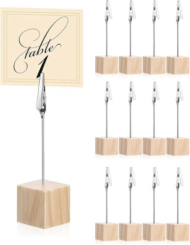 Hitopin 25PCS Supports Photo avec Pinces, Porte Photo Pince Mémo, Mémo et Porte-Clips Message, Support Photo a Poser, Porte Photo sur Pied, pour la Décoration de Bureau Mariage Fête Maison