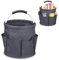 Ruaizel Cleaning Caddy with Handle, Foldable Cleaning Caddy Organiser, Cleaning Bag for Garden Small Tools Bag,Multi pocket Craft Universal (Dark gray)