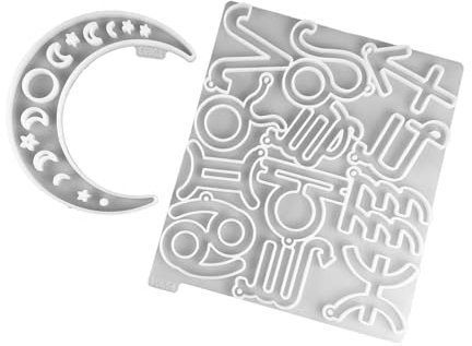 Multifunktionale Silikonform zum Aufhängen, geeignet zum Basteln, einzigartige Sternbilder, hängende Ornamente, 2 Stück