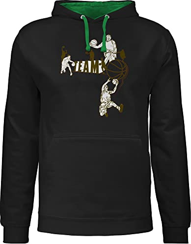 Shirtracer - Pullover Herren Frauen Hoodie Kontrast zweifarbig - Trikot Ersatz Training - Basketball Team