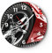 Modern Wanduhr Sportwagen Rad Felge 40x40cm Rund Groß Wand Uhr Glas Analog Zimmeruhren Küche Büro Wohnzimmer Glasuhr Wall Clock Dekoration Design Wanddekoration Küchenuhr C4AR40x40-0454