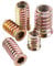 FTVOGUE 20pcs Carbon Steel Screw Nuts Socket Drive Head Screws Hex Insert Nuts Threaded Wood Inserts (M6*15mm)