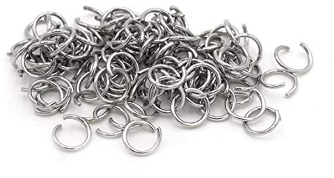 Biegeringe aus 304 Edelstahl 8mm 50 Stück von Vintageparts zum Schmuck selber basteln