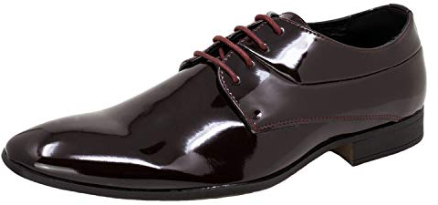 Smokies Lackschuhe Oliver mit Innenfutter aus Leder Herrenschuh Smokingschuhe, (43 EU Oliver Burgundy)