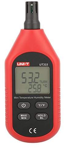 Feuchtigkeitsmessgerät, UT333 Mini LCD Digital Temperatur Feuchte Messgerät Thermometer Hygrometer Luftsensor für Tierhaltung Indoor Landwirtschaft
