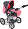 Bayer Chic 2000 - Puppenwagen Leni, 2in1 Kombipuppenwagen mit herausnehmbarer Tragetasche, Melange anthrazit, pink