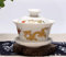 HELLOYOUNG Chinesische Traditionen GAI Wan Teeservice Bone China Teesets Dehua Gaiwan Tee Porzellantopf Set für Reisen Schöner und einfacher Wasserkocher (03)