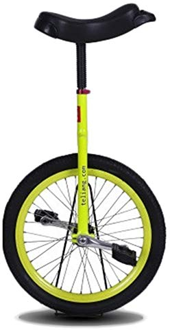HWF Einrad Kinder Ausgezeichnet Einrad Laufrad für Tall People Riders 175-190 cm, Schwerlast Unisex Adult Große Kinder 24 Einrad, Laden Sie 300 Lbs (Color : Yellow, Size : 24 Inch Wheel)