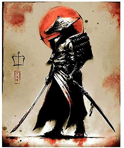 Ayjxtz Puzzle 1000 Teile Samurai Puzzle 1000 Teile Tiere Geschicklichkeitsspiel für die ganze Familie, farbenfrohes Platzierungsspiel50x75cm(20x30inch)
