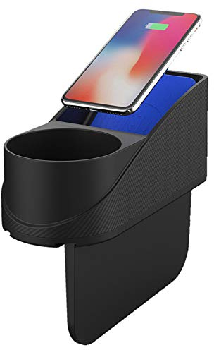 Kabelloses Ladegerät Auto mit Getränkehalter, 10W Qi Wireless Charger Handyhalterung Kfz Induktive Ladestation Schnellladung für iPhone 11 SE 11Pro XS Max XR 8 Samsung S20 S10 S9 S8 Huawei