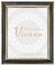 BIRAPA Bilderrahmen silber Vienna Rahmen 30x40 cm - Bilderrahmen vintage in Schwarz Silber, Bilderrahmen Holz mit Zierleiste innen und außen, Fotorahmen, Holzrahmen
