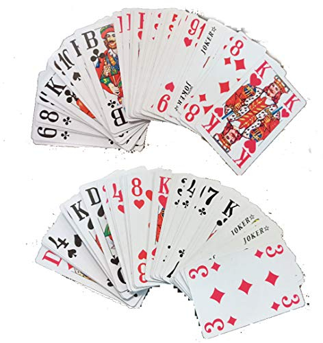 K-S-S Senioren Extra groß Spielkarten 10 X 55 ! Blatt Rommé-Canasta-Bridge Kartenspiel
