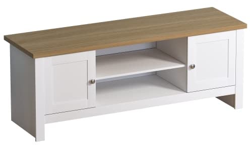 Amazon-Marke: Movian TV-Schrank, 2 Türen, 128 x 39 x 49 cm, Groß, Weiß