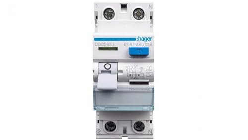 Fehlerstromschutzschalter 2P 63A 0,03A Typ AC CDC263J hager Polo 3250611619505