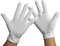 KMINA - Gants Nitrile Taille S Blanc (x1 Pack 100 Unités), Jetables Non Poudrés, Sans Latex, SANS LATEX