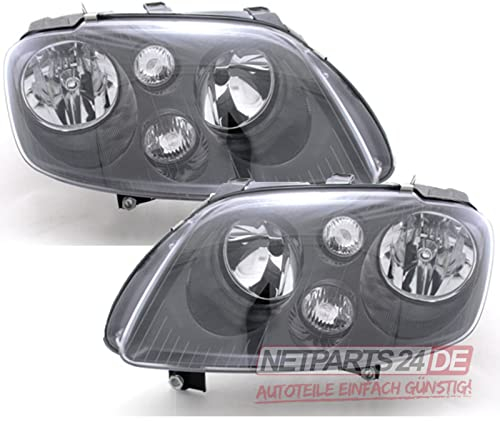 Johns, Scheinwerfer Satz passend für VW Touran Scheinwerfer 1T02/03-10/06 & Caddy 3 Set li.+re. schwarz