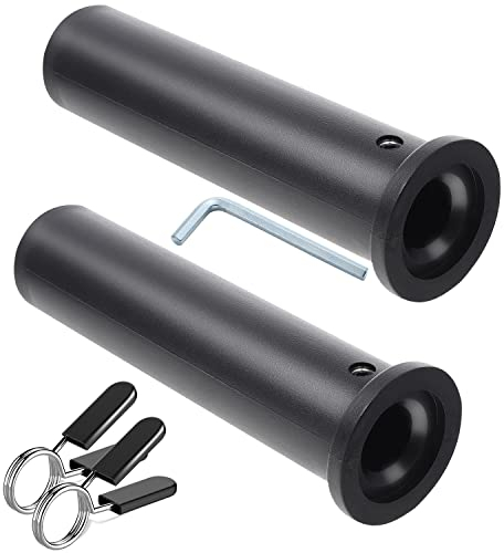 OHLIF 2PCS Nylon Olympic Adapter Sleeve 8,Converts 1 Standard Weight Plate Posts to 2 Olympic Weight Plate Posts,Removeable end Cap