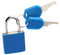 perfk Cadenas Avec 2 Clé, Cadenas Valise, Cadenas Casier, Mini Cadenas Anti Vol Couverture Durable 2 Clés Journal Cadenas à Clé Pour Voyage Valise à Bijoux Cartable à Outils, Bleu