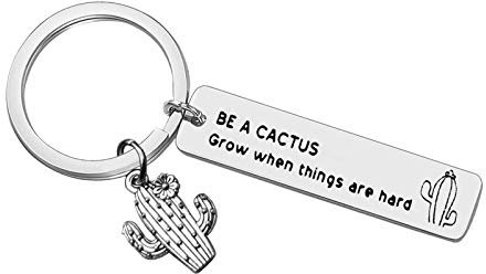 Funny Inspirational Keyring Cactus Inspirational Gift for Girls Boys Cactus Lover Gift for Son Daughter Cactus Lover Keyring Motivational Gift Christmas Graduation Birthday Gift for Teens Girls