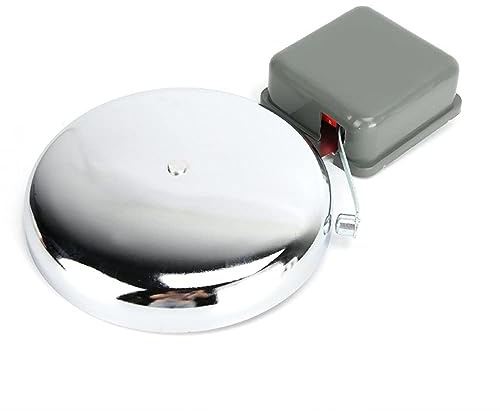 Extra Loud Doorbell 110V Electric Bell 8 Inch Alarm Bell Electric Doorbell Wired Multipurpose Signal Bells for School Industrial Shop Mall Homes