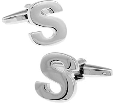 Manschettenknöpfe Herren Tracht, Silber Manschettenknöpfe Herren Tracht Briefe Vatertagsgeschenk 1.2X1.2CM