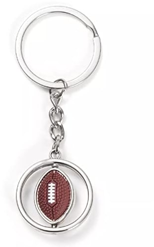 Sportigo® Drehbarer American Football Schlüsselanhänger in 3D Optik/Football Footballspieler Fan Ball Geschenk Geschenkidee