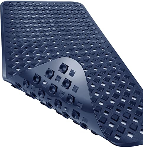 Yimobra Non Slip Bathtub Mat, Bath Mats for Tub, Shower Mat with Drain Holes Suction Cups, Machine Washable, BPA, Latex, Phthalate Free
