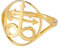 EUEAVAN Gothic Leviathan Satanic Cross Ring Dämon Satan Schwefel Okkult Luzifer Religiöser Schmuck Hexerei Amulett Frau Männer (Gold, 10)