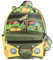 AI ACCESSORY INNOVATIONS Teenage Mutant Ninja Turtles Mini PU Rucksack Geldbörse, TMNT Umhängetasche mit Epoxy gefülltem Metall Pizza Charm 10.5 Zoll Verstellbare Schultergurte Kunstleder, Grün ,