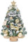 Dewur Mini Weihnachtsbaum Kleiner mit Beleuchtung LED Tisch künstlich geschmückt für Weihnachten Deko (60cm Champagner Gold)