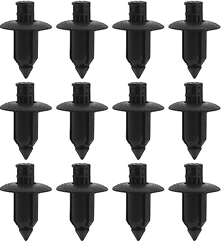 Create idea 50 Stück 8mm Loch Motorrad Nieten Verkleidung Trim Clips Kunststoff Befestigungen Push-Typ Halteklammern Styling Clips Ersatzteile Schwarz