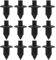 Create idea 50 Stück 8mm Loch Motorrad Nieten Verkleidung Trim Clips Kunststoff Befestigungen Push-Typ Halteklammern Styling Clips Ersatzteile Schwarz