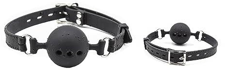 Silicone Knebel Ball,Silikon Knebel Mundknebel,Silikon Ball Gag mit Fetisch BDSM Sex Bondage,Verstellbarer SexSpiele Ballknebel,Mundknebel Sexspielzeug (Medium Ø4.5cm)