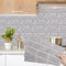 Decoroom Adesivi per piastrelle grigie, 24 pezzi/15 x 30 cm, mattoni, autoadesivi, in vinile, impermeabili, fai da te, decorazione per la casa, per cucina, bagno, backsplash
