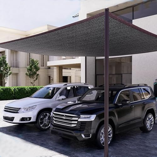 Jianyana Filet D'Ombrage, 185 g/m² Hdpe Voiles D'Ombrage pour Patio 90% D'Opacité Toile Ombrage avec œIllets(Noir,4×6m)