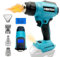 TEETOK Cordless Heat Gun Compatible with Makita 18V Battery Hot Air Gun with 2-Temp Setting, 30 °C-550 °C, 4 Nozzles for Crafts, Shrink Wrapping/Tubing, Stripping Paint(Tool Only)